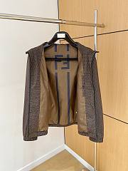 Okify Fendi Light Padded Hooded Jacket In Brown  - 3