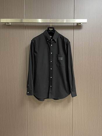 Okify Fendi Black Cotton Silk Shirt 