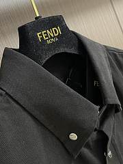 Okify Fendi Black Cotton Silk Shirt  - 4