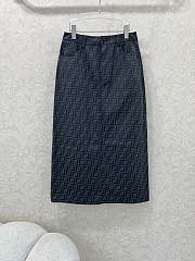 Okify Fendi Black Long Skirt  - 1