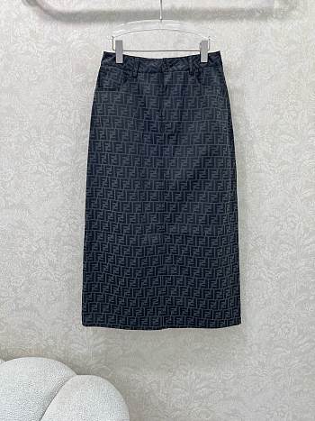 Okify Fendi Black Long Skirt 