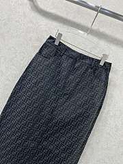 Okify Fendi Black Long Skirt  - 4