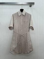 Okify Fendi Beige Shirt Dress - 1