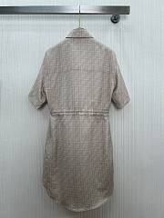 Okify Fendi Beige Shirt Dress - 2
