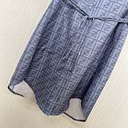 Okify Fendi Blue Shirt Dress - 4