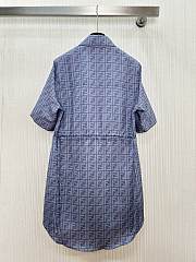 Okify Fendi Blue Shirt Dress - 2
