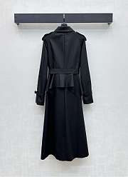 Okify MaxMara Black Belt Trench Coat  - 5