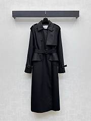 Okify MaxMara Black Belt Trench Coat  - 1