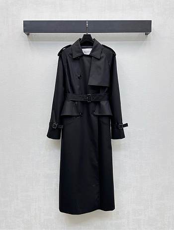 Okify MaxMara Black Belt Trench Coat 