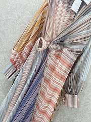 Okify Zimmerman Multicolor Striped Midi Shirt Dress  - 5