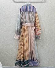 Okify Zimmerman Multicolor Striped Midi Shirt Dress  - 2