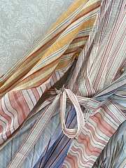 Okify Zimmerman Multicolor Striped Midi Shirt Dress  - 3