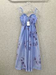 Okify Zimmerman Purple Floral Print Halter Dress - 1