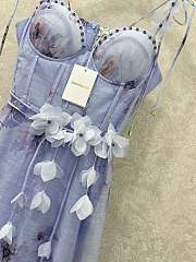 Okify Zimmerman Purple Floral Print Halter Dress - 6
