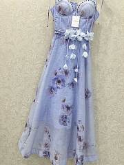Okify Zimmerman Purple Floral Print Halter Dress - 5