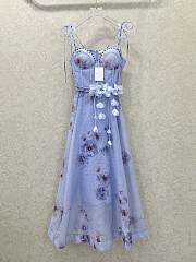 Okify Zimmerman Purple Floral Print Halter Dress - 4