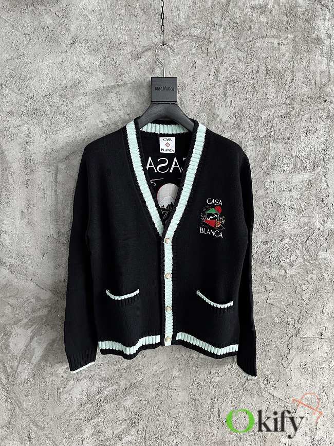 Okify Casablanca Black Cardigan  - 1