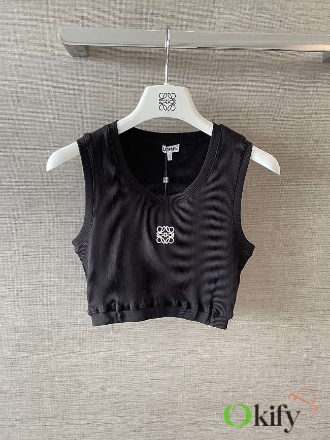 Okify Loewe Black Crop Top  - 1
