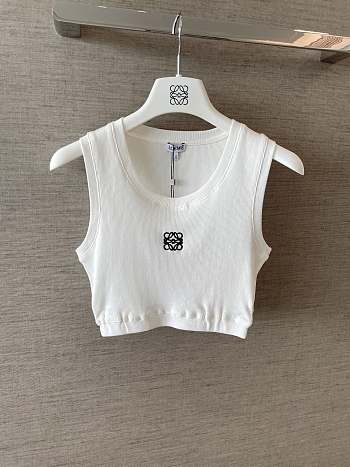 Okify Loewe White Crop Top 