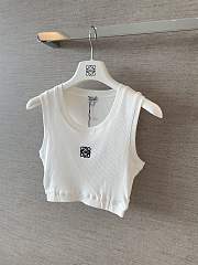 Okify Loewe White Crop Top  - 2