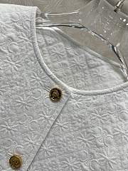 Okify Celine Twill Cotton Jacquard Jacket In White  - 2