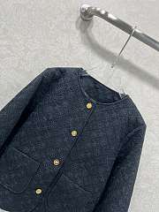 Okify Celine Twill Cotton Jacquard Jacket In Black  - 3