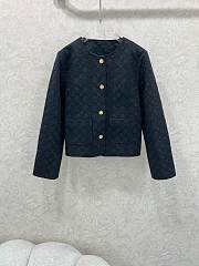 Okify Celine Twill Cotton Jacquard Jacket In Black  - 1