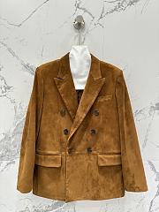 Okify YSL Brown Suede Vest Jacket - 1