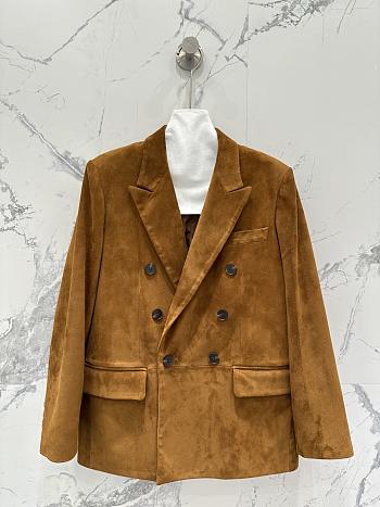 Okify YSL Brown Suede Vest Jacket
