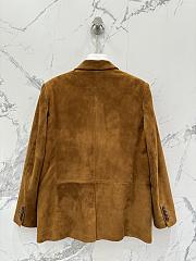 Okify YSL Brown Suede Vest Jacket - 5