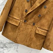 Okify YSL Brown Suede Vest Jacket - 2