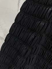 Okify YSL Quilted Pleated Long-Sleeve Dress In Black - 6