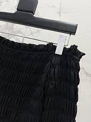 Okify YSL Quilted Pleated Long-Sleeve Dress In Black - 5