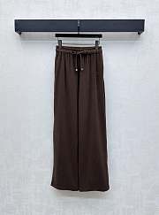 Okify MiuMiu Brown Drawstring Straight Leg Pants - 1