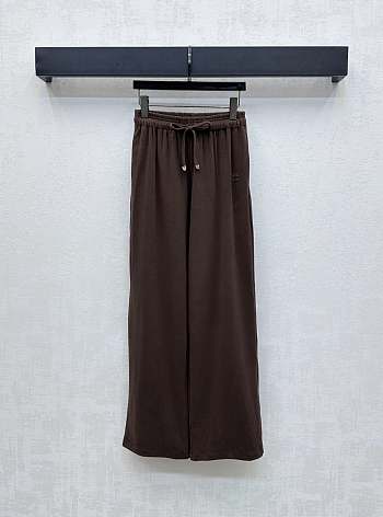 Okify MiuMiu Brown Drawstring Straight Leg Pants