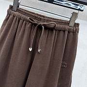 Okify MiuMiu Brown Drawstring Straight Leg Pants - 3