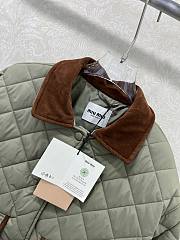 Okify MiuMiu Gray Cotton Padded Jacket - 3