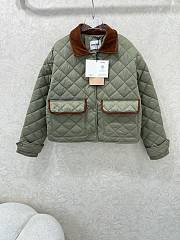 Okify MiuMiu Gray Cotton Padded Jacket - 1
