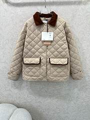 Okify MiuMiu Beige Cotton Padded Jacket - 1
