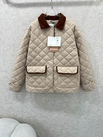 Okify MiuMiu Beige Cotton Padded Jacket