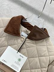 Okify MiuMiu Beige Cotton Padded Jacket - 3