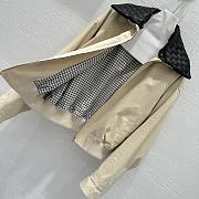 Okify Bottega Veneta Beige Zip-up Jacket With Woven Leather Collar - 2