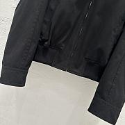 Okify Bottega Veneta Black Zip-up Jacket With Woven Leather Collar - 6