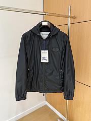 Okify Burberry Black Padded Hooded Jacket - 1