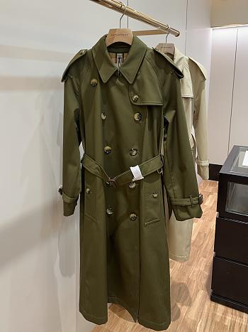 Okify Burberry Green Trench Coat 