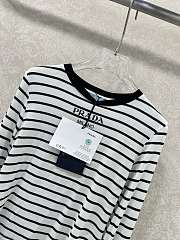 Okify Prada Slim Fit Striped Base Shirt - 6