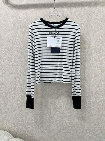 Okify Prada Slim Fit Striped Base Shirt