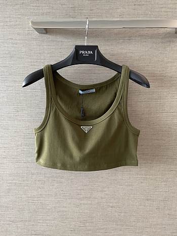 Okify Prada Green Crop Top 