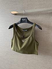 Okify Prada Green Crop Top  - 4