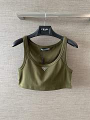 Okify Prada Green Crop Top  - 2